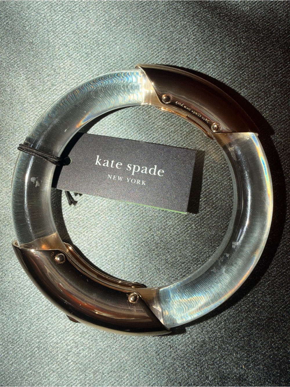 Kate Spade Clear and Gold Bangle Bracelet